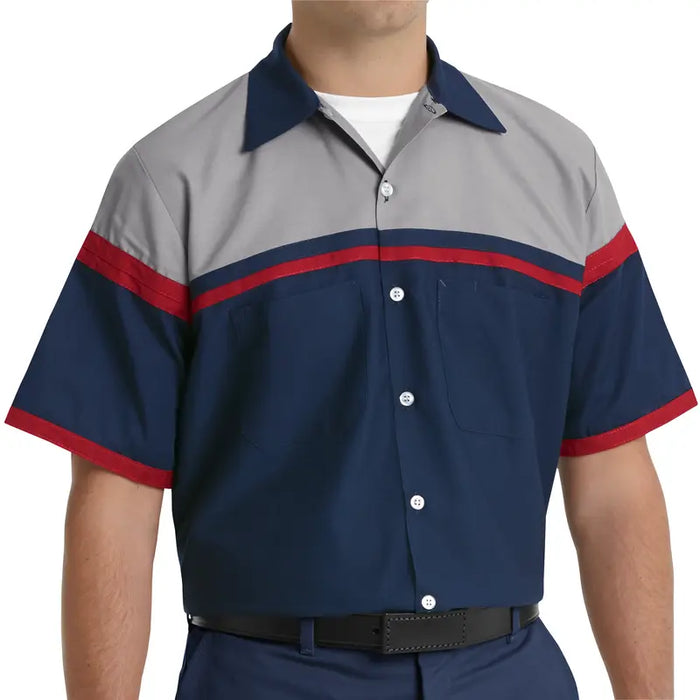 Red Kap® Men's Short Sleeve Performance Workwear Tech Shirt - Navy - SP24-AC