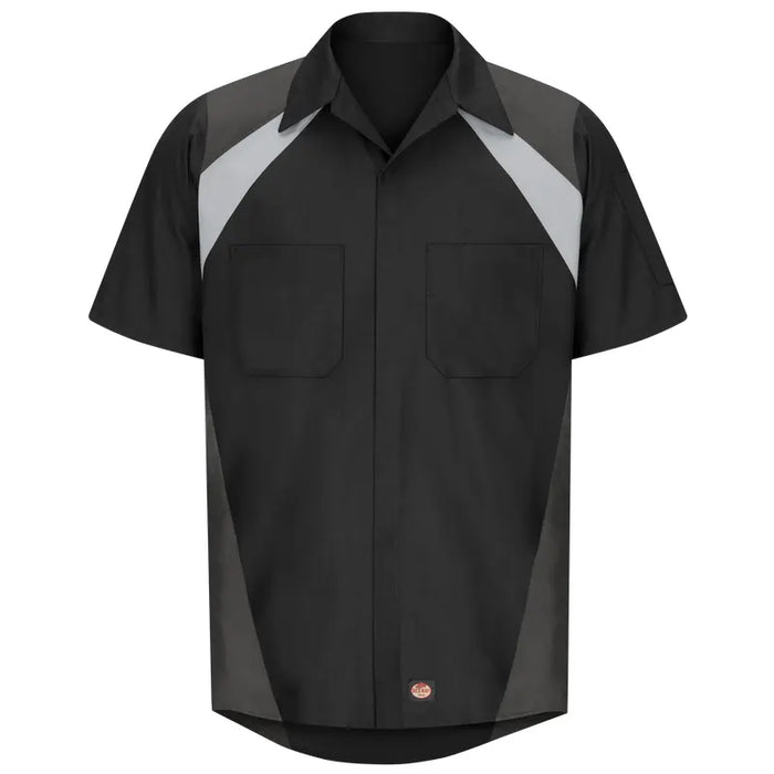 Red Kap® Men's Short Sleeve Tri-Color Work Shirt - SY28-TRI-COLOR