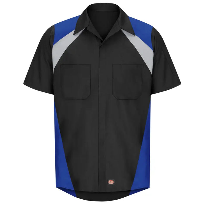 Red Kap® Men's Short Sleeve Tri-Color Work Shirt - SY28-TRI-COLOR