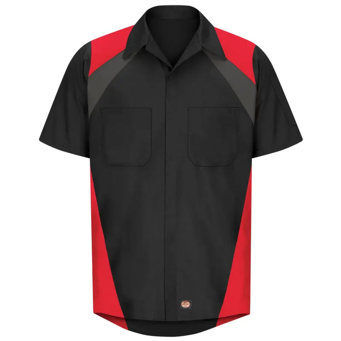 Red Kap® Men's Short Sleeve Tri-Color Work Shirt - SY28-TRI-COLOR