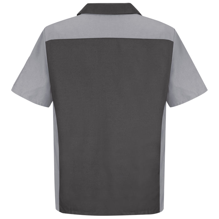 Red Kap® Men's Short Sleeve Two-Tone Crew Shirt - Charcoal/Gray - SY20