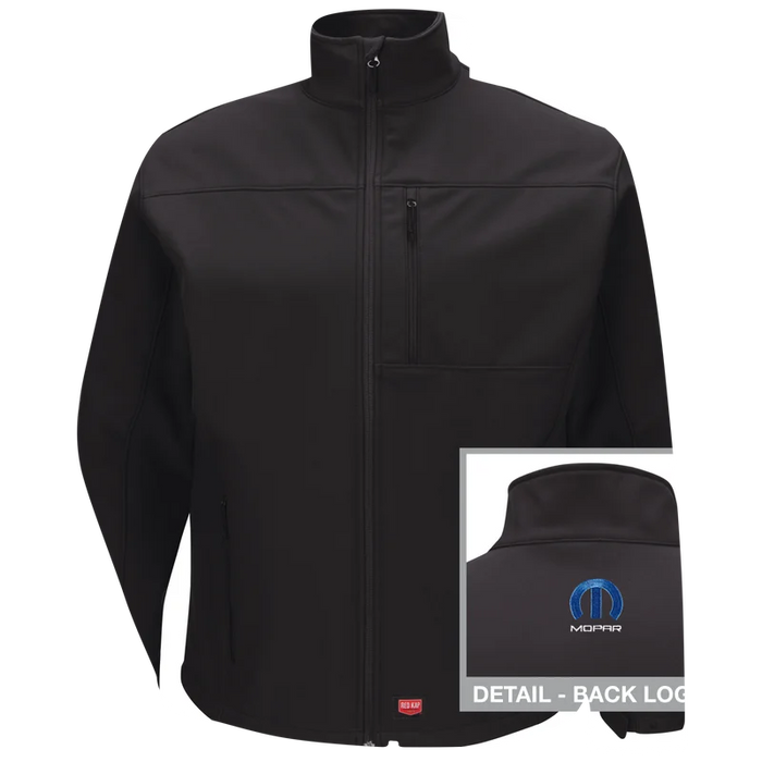 Red Kap® Mopar Men's Deluxe Soft Shell Jacket - DWR Finish - 3145BK