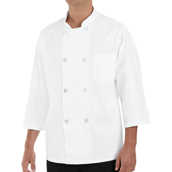 Red Kap® Roomy Sleeve Twill Chef Coat - White - 0402WH