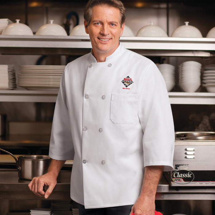 Red Kap® Roomy Sleeve Twill Chef Coat - White - 0402WH