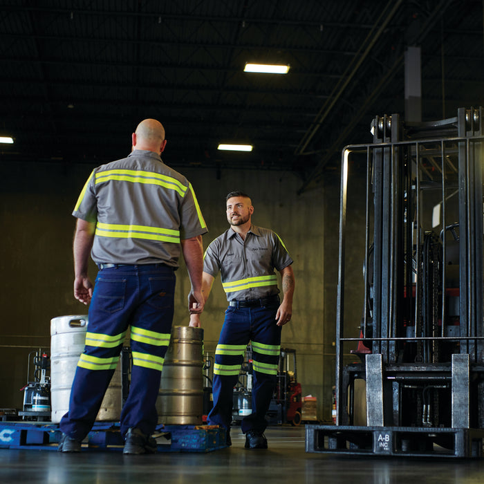 Red Kap® Short Sleeve Enhanced Visibility Cotton Work Shirt  - SC40-EHV