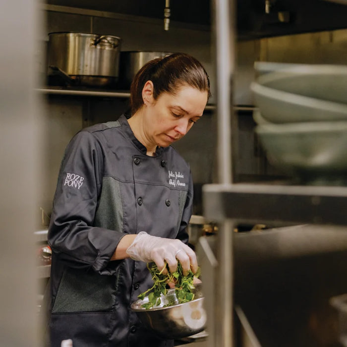 Red Kap® Women's Deluxe Airflow Chef Coat with Double-Breasted Closure - 053w
