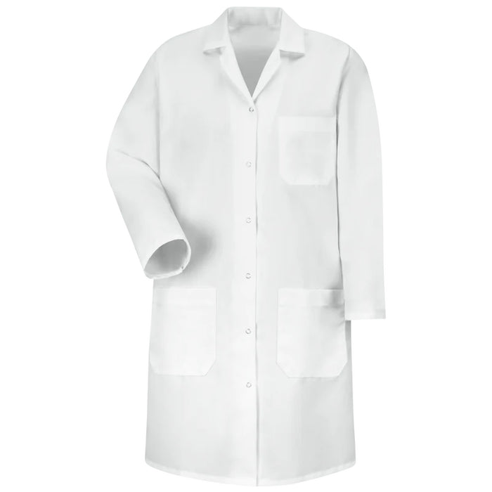 Red Kap® Women's Gripper-Front Lab Coat with Side Vent Openings - White - KP15WH