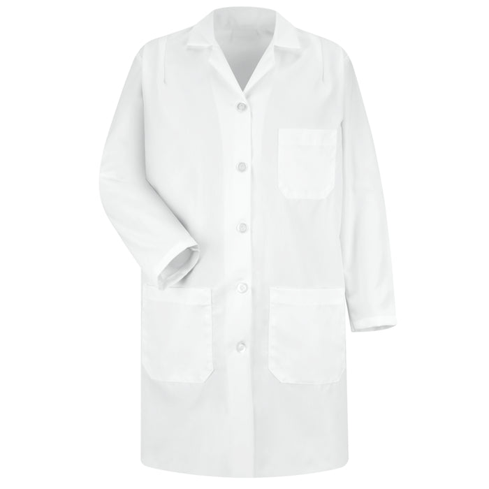Red Kap® Women's Lab Coat with Adjustable belted back and princess seams - White- 5210WH