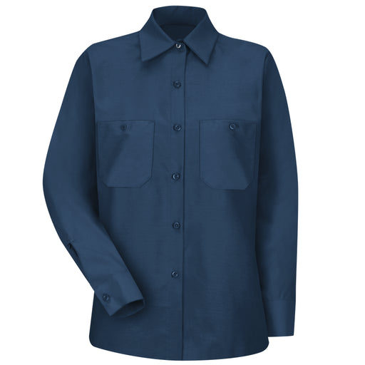 Red Kap® Women's Long Sleeve Industrial Work Shirt - Stain Resistant Fabric - SP13