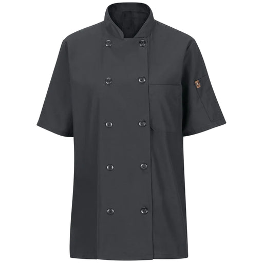 Red Kap® Women's Short Sleeve Double-Breasted Chef Coat with OilBlok + MIMIX® - 045X