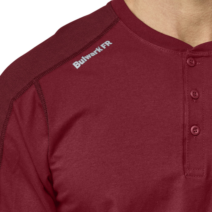 Bulwark® FR Men's Lightweight Flex Knit Henley CAT 2 - STL2