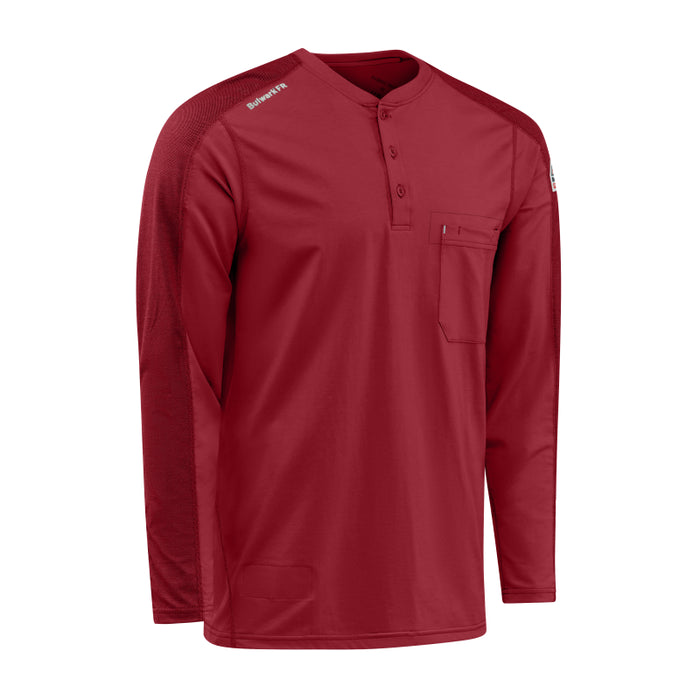 Bulwark® FR Men's Lightweight Flex Knit Henley CAT 2 - STL2