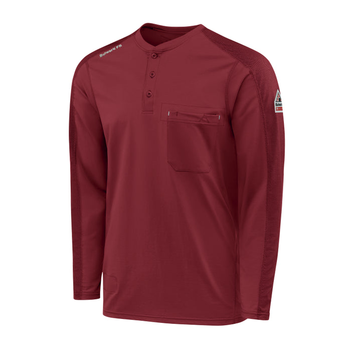 Bulwark® FR Men's Lightweight Flex Knit Henley CAT 2 - STL2