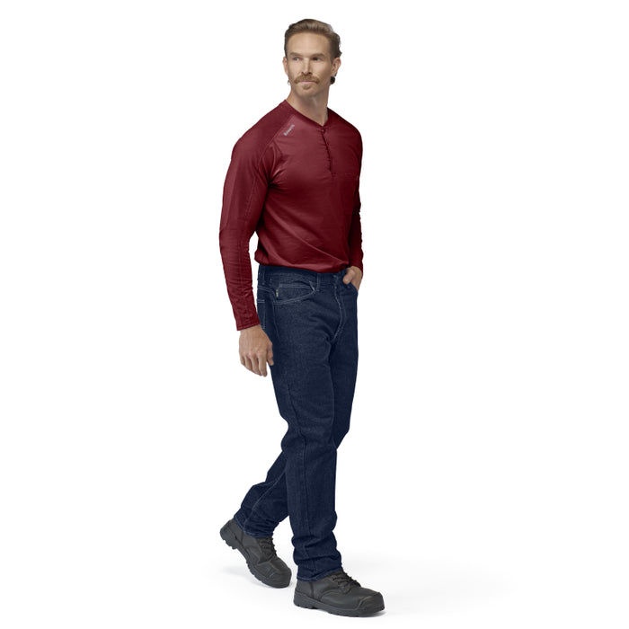Bulwark® FR Men's Lightweight Flex Knit Henley CAT 2 - STL2