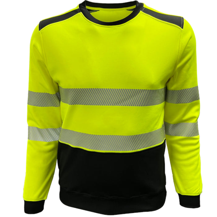 Reflective Apparel™ ANSI Type R Class 3 Stretch Crewneck Shirt - Yellow - 610CT