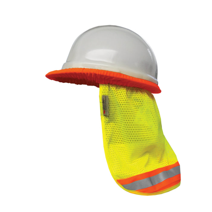 Reflective Apparel™ Full Brim Hard Hat Visor with Neck Shade - Yellow - 809ST