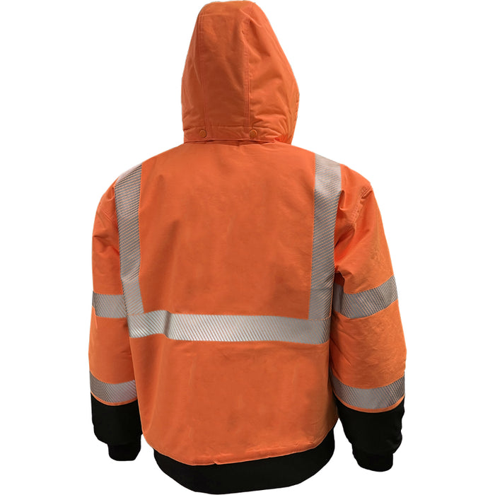 Reflective Apparel™ Heavy-Duty Water-Resistant ProDuck Bomber™ Jacket - ANSI Class 3 Type R - 430PS