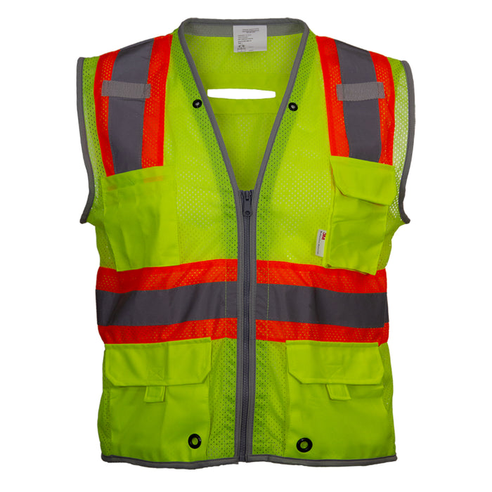 Reflective Apparel Hi-Vis Surveyor Economy Safety Vest  - ANSI Class 2 Type R - 589ET