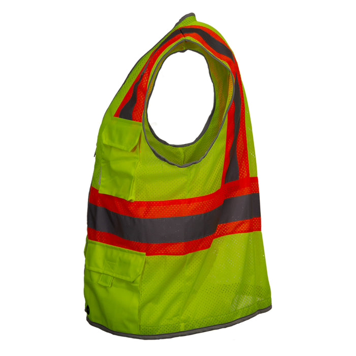 Reflective Apparel Hi-Vis Surveyor Economy Safety Vest  - ANSI Class 2 Type R - 589ET