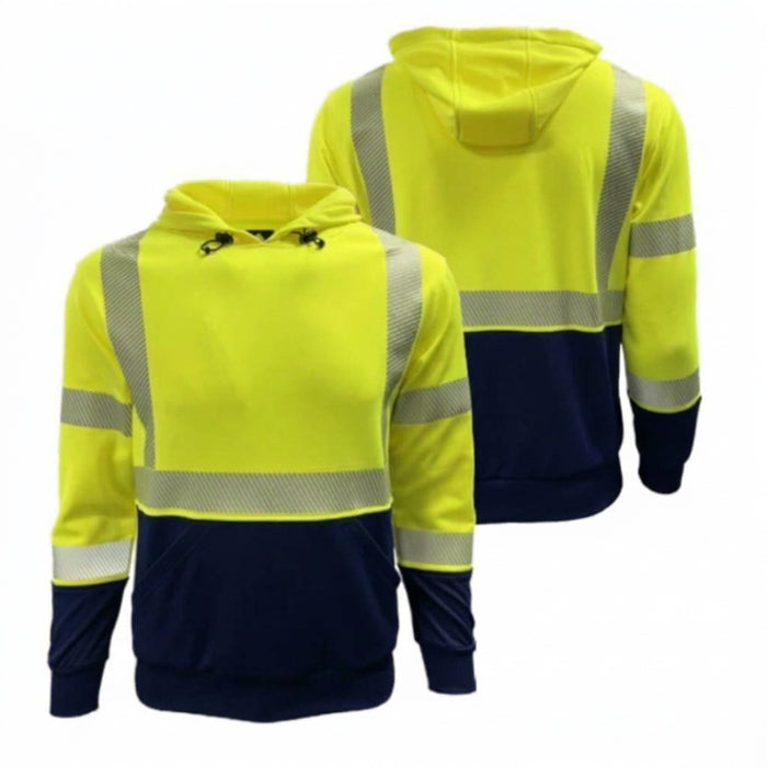 Reflective Apparel Hi Vis Two Tone Pullover Hoodie - ANSI Class Type - R - 604CT