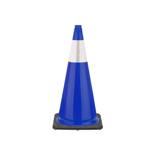 jbc-traffic-safety-cone-navy-blue-28-inch-tall-7-lbs-6-inch-3m-reflective-collars
