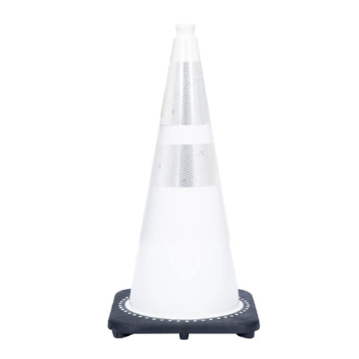 jbc-traffic-safety-cone-white-28-inch-tall-7-lbs-6-inch-4-inch-3m-reflective-collars