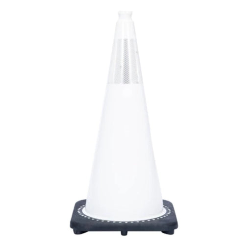 jbc-traffic-safety-cone-white-28-inch-tall-7-lbs-6-inch-3m-reflective-collars