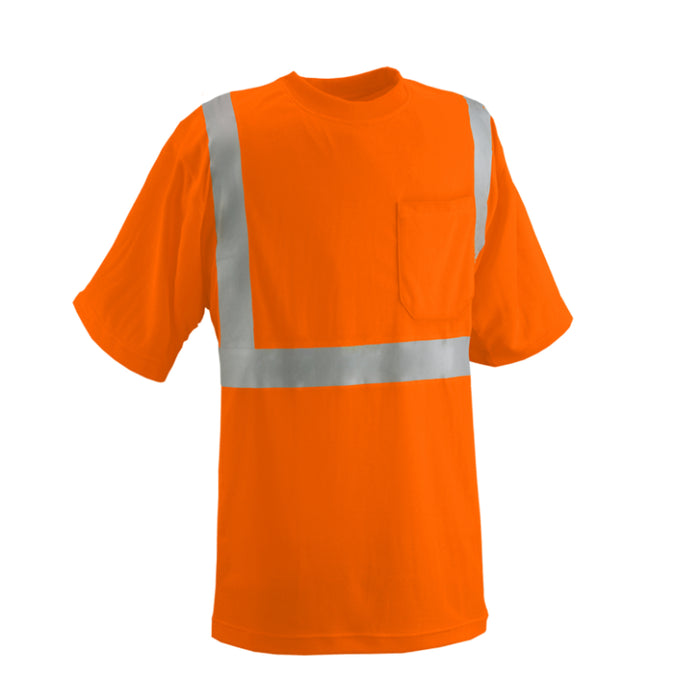 Reflective Apparel® Safety Hi Vis Pocket Two-Tone Lime and Lime/Black Birdseye ANSI Class 2 Shirt - 102ST