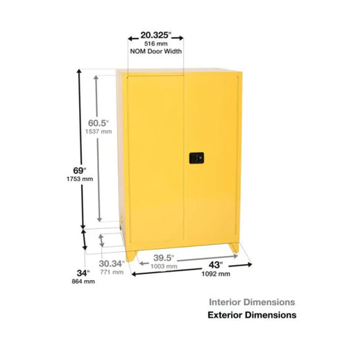 90-gallon-flammable-storage-safety-cabinet-2-self-closing-door-2-shelves-4-legs