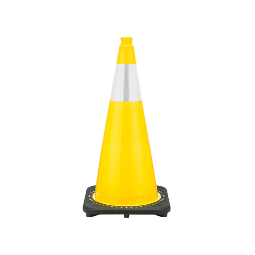 jbc-traffic-safety-cone-yellow-28-inch-tall-7-lbs-6-inch-3m-reflective-collars