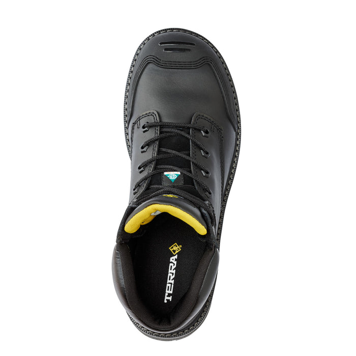 Terra® Men's Patton 6" Aluminum Toe - Safety Work Boots - Black - 4NS6BK