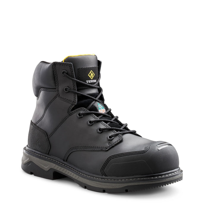 Terra® Men's Patton 6" Aluminum Toe - Safety Work Boots - Black - 4NS6BK