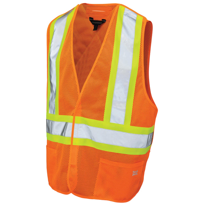 Tough Duck® 5-Point Tearaway Safety Vest - X-Back - ANSI Class 2 - S9I0