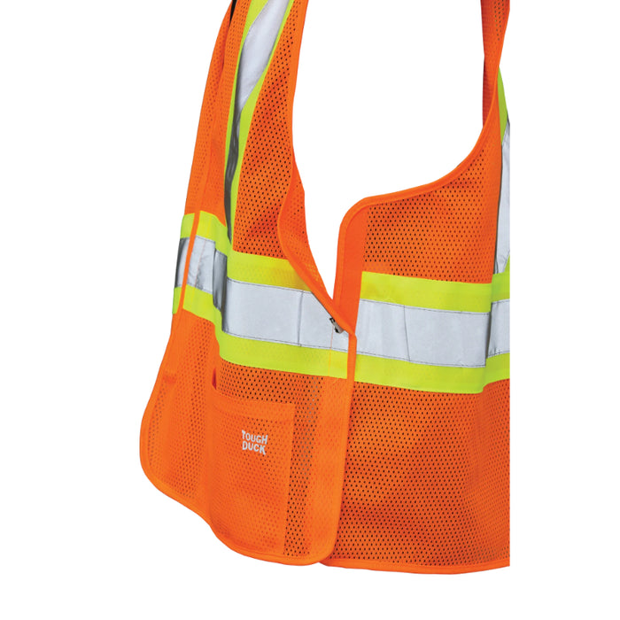 Tough Duck® 5-Point Tearaway Safety Vest - X-Back - ANSI Class 2 - S9I0