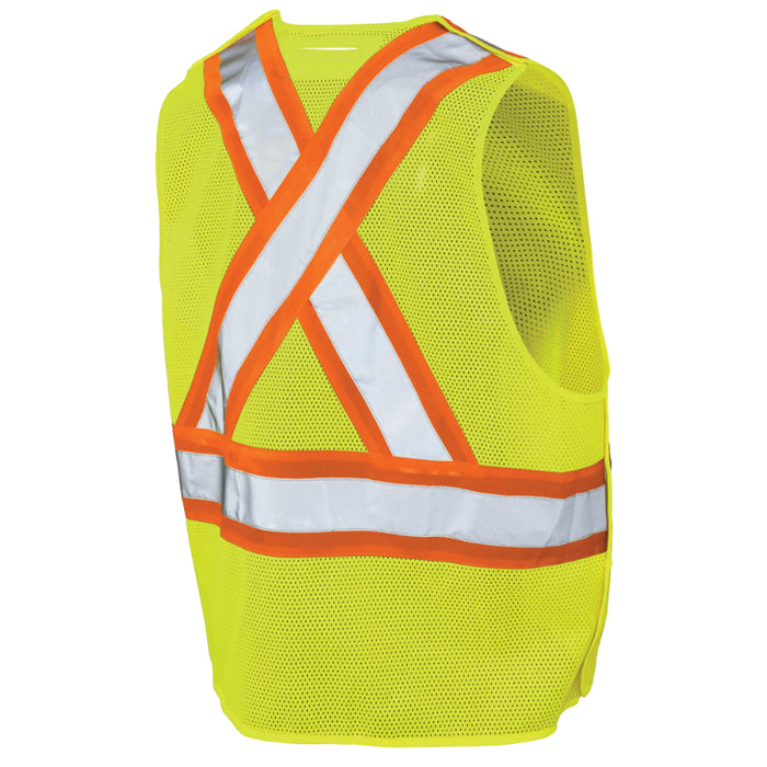 Tough Duck® 5-Point Tearaway Safety Vest - X-Back - ANSI Class 2 - S9I0