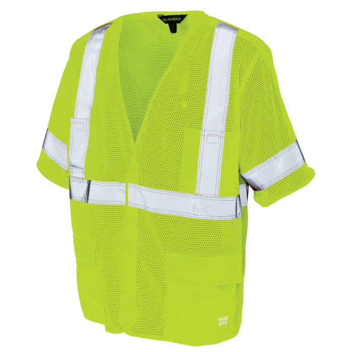 Tough Duck® Hi Vis Sleeved Safety Vest - X-Back - ANSI Class 3 - SV07