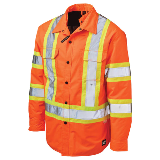 Tough Duck® High Visibility Quilt Lined Hooded Safety Jac-Shirt - SJ51