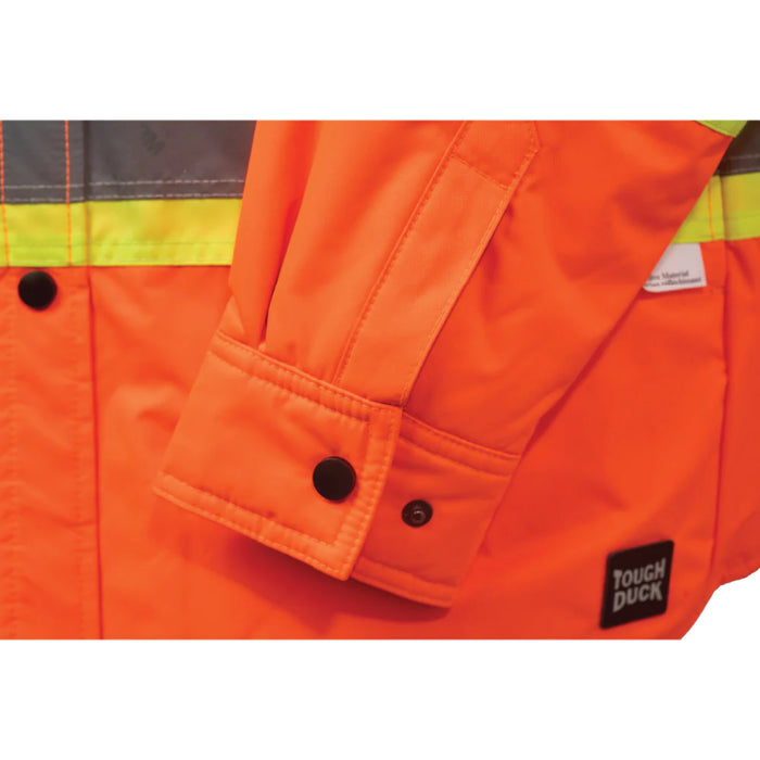 Tough Duck® High Visibility Quilt Lined Hooded Safety Jac-Shirt - SJ51