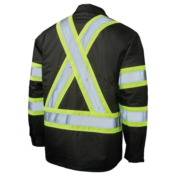 Tough Duck® High Visibility Quilt Lined Hooded Safety Jac-Shirt - SJ51