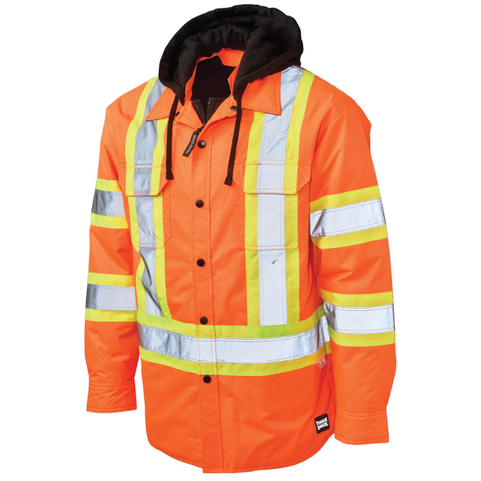 Tough Duck® High Visibility Quilt Lined Hooded Safety Jac-Shirt - SJ51