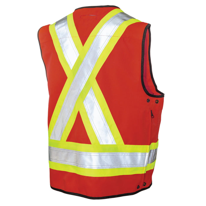 Tough Duck® Surveyor Safety Vest - X-Back - ANSI Class 2 - S313