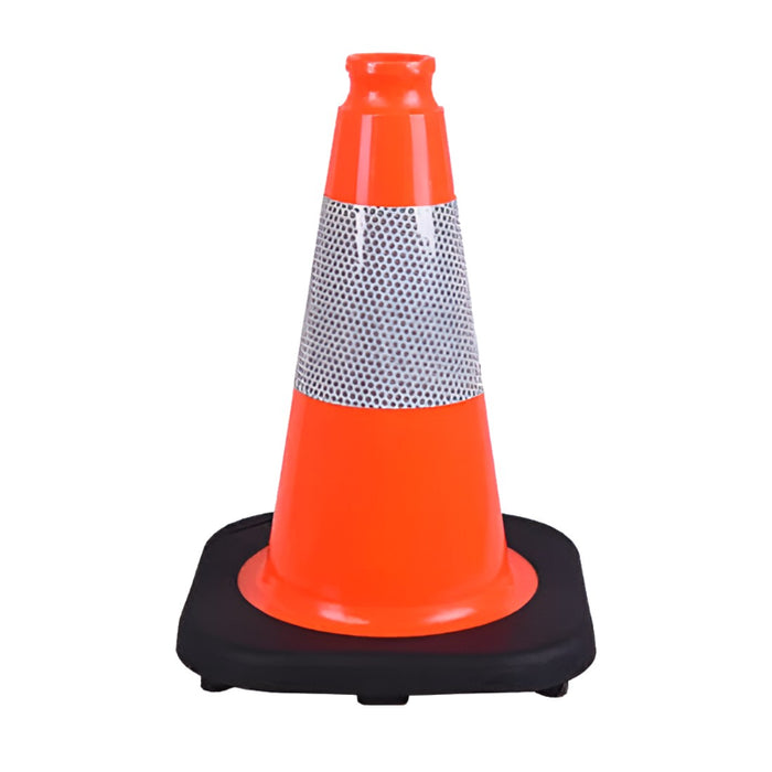 12" Traffic Safety Cone - 1.7 Lbs - Orange - 4" Reflective Collar - Bulk Pallet