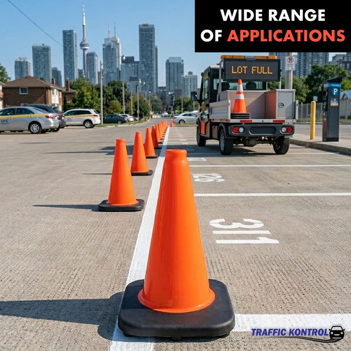 12" Traffic Safety Cone - 1.7 Lbs - Orange - No Reflective Collar - Bulk Pallet