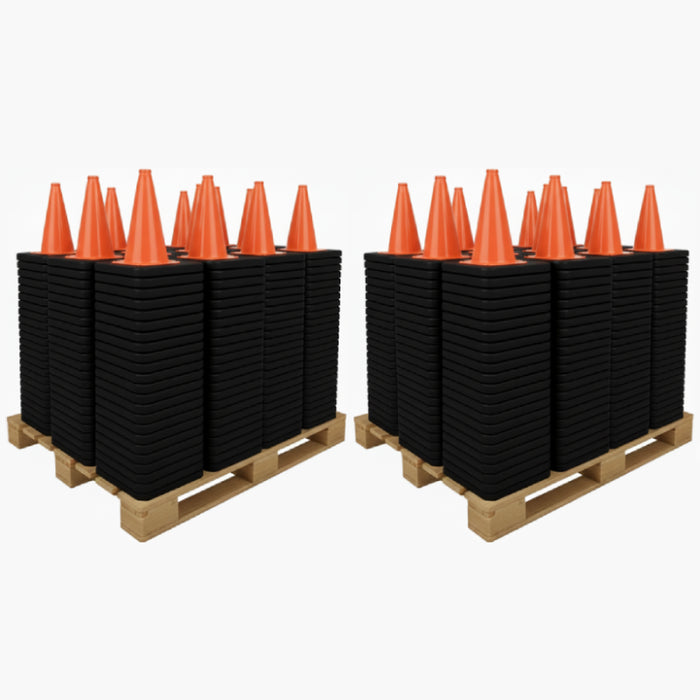 12" Traffic Safety Cone - 1.7 Lbs - Orange - No Reflective Collar - Bulk Pallet