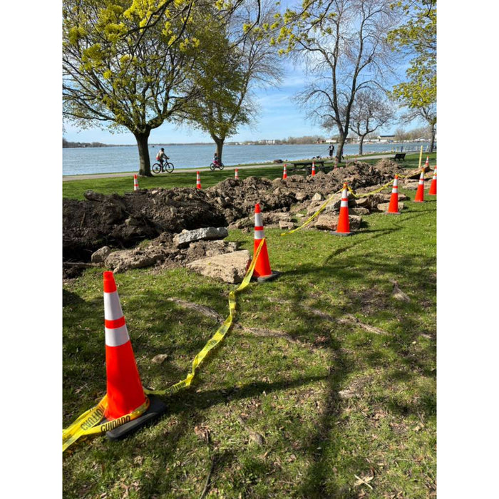 28" Traffic Safety Cone - 7 Lbs - Orange - 6" + 4" Inch Reflective Collars - Bulk Pallet