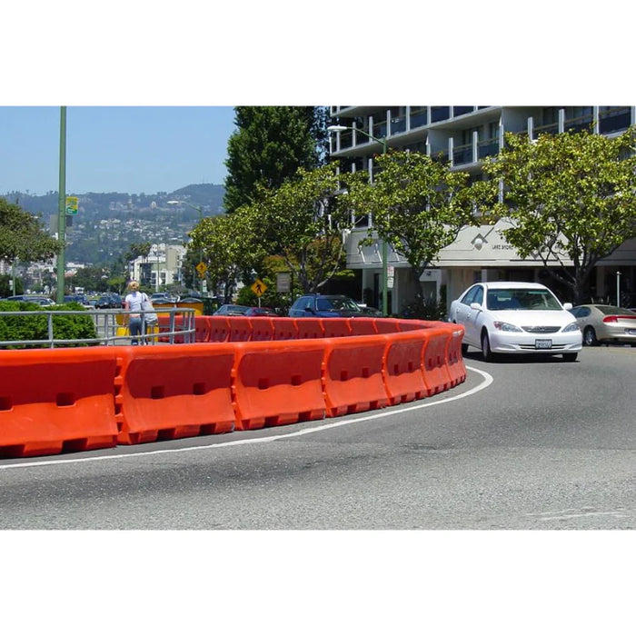 TrafFix Devices® WaterWall Plastic Jersey Barrier - 72" L x 32" H x 18" W - White - 80 LBS Unfilled