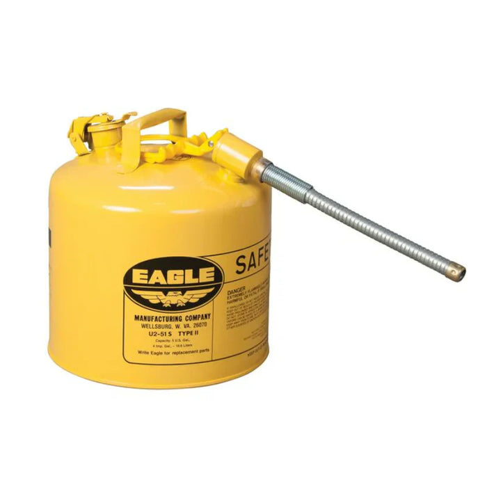 Eagle Safety Can - Type 2 Diesel Can With 7/8" Spout - 5 Gallon - Yellow