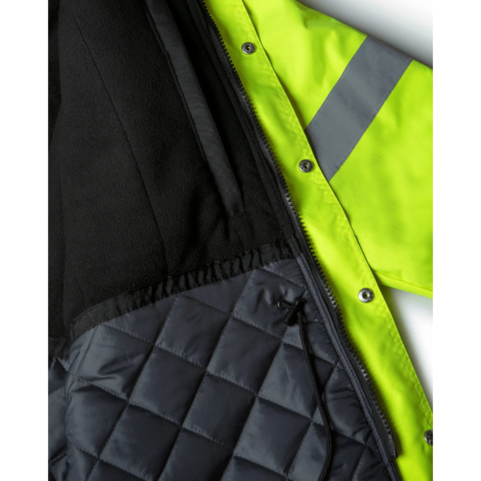 Utility Pro Hi Vis Contractor Teflon Jacket Class 3 Coat - Yellow - UHV1004