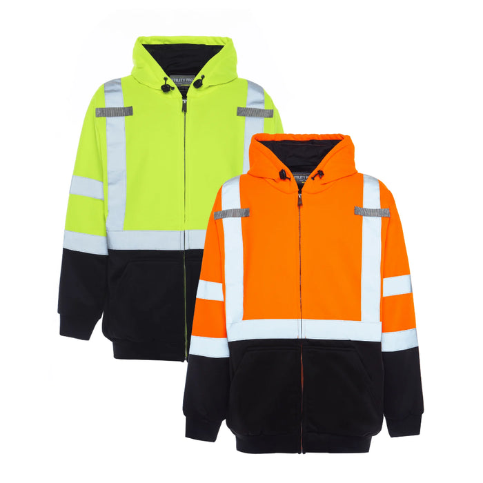 Utility Pro Hi Vis Soft Shell Full Zip Yellow Orange Class 3