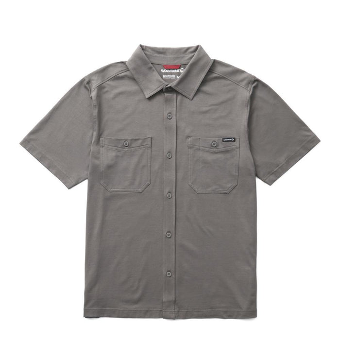 Wolverine® Men's Built in Stretch™ Knit Short Sleeve Button Down Shirt